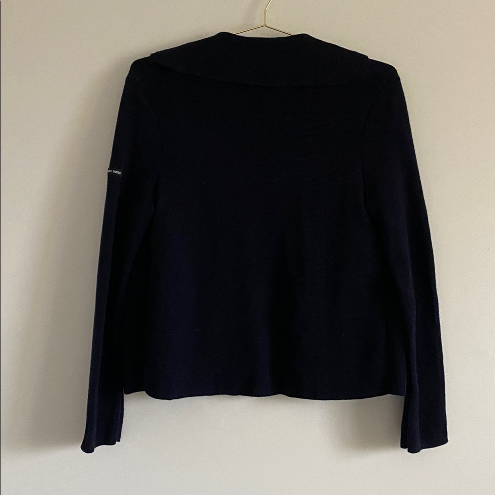 SOLD Saint James Atelier Wool Cardigan – Navy with Gold Button - Picture 7 of 14